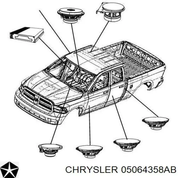 Динамик передней двери на Chrysler Pacifica 