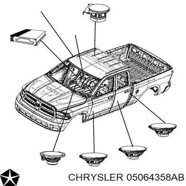 Купить 05064358AB Chrysler Динамик передней двери