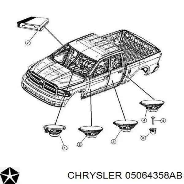 Динамик передней двери Chrysler 05064358AB цена, от 6.33 USD