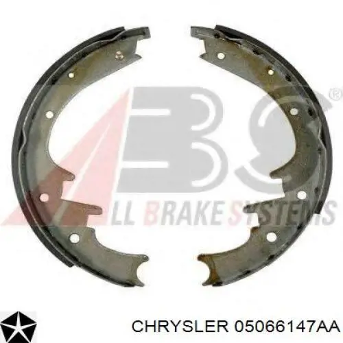 Задние барабанные колодки 05066147AA Chrysler