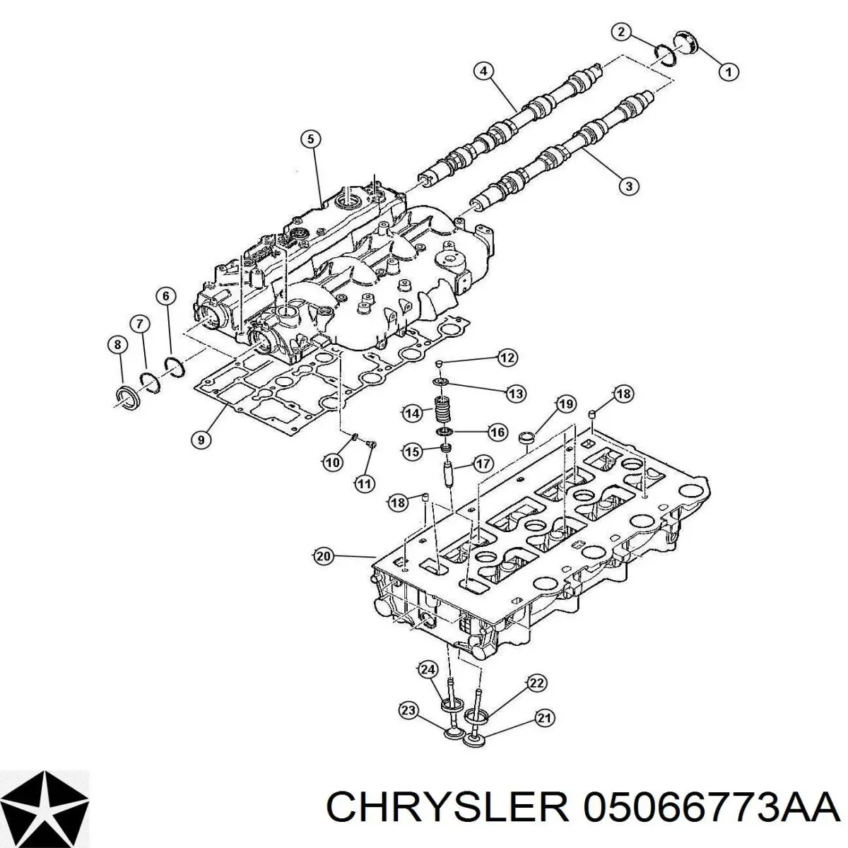 Направляющая клапана на Chrysler Voyager III 