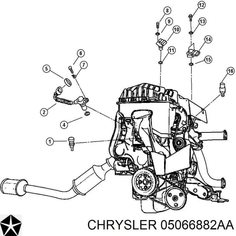68516545AA Chrysler датчик положения распредвала
