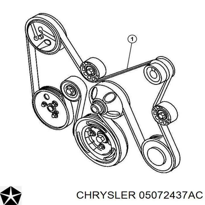 Ремень генератора K05072437AC Fiat/Alfa/Lancia