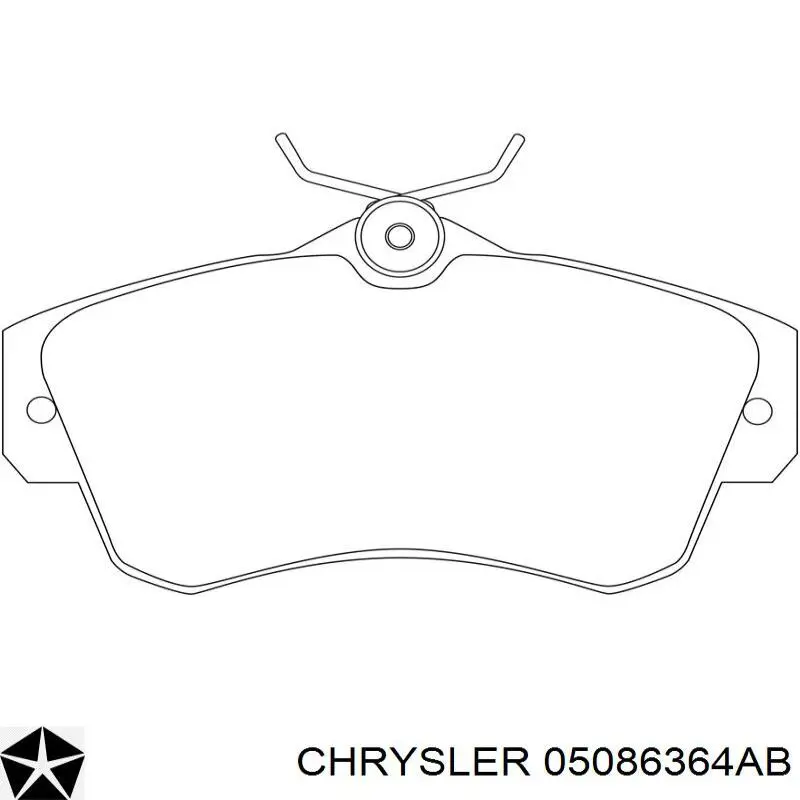 Передние тормозные колодки 05086364AB Chrysler