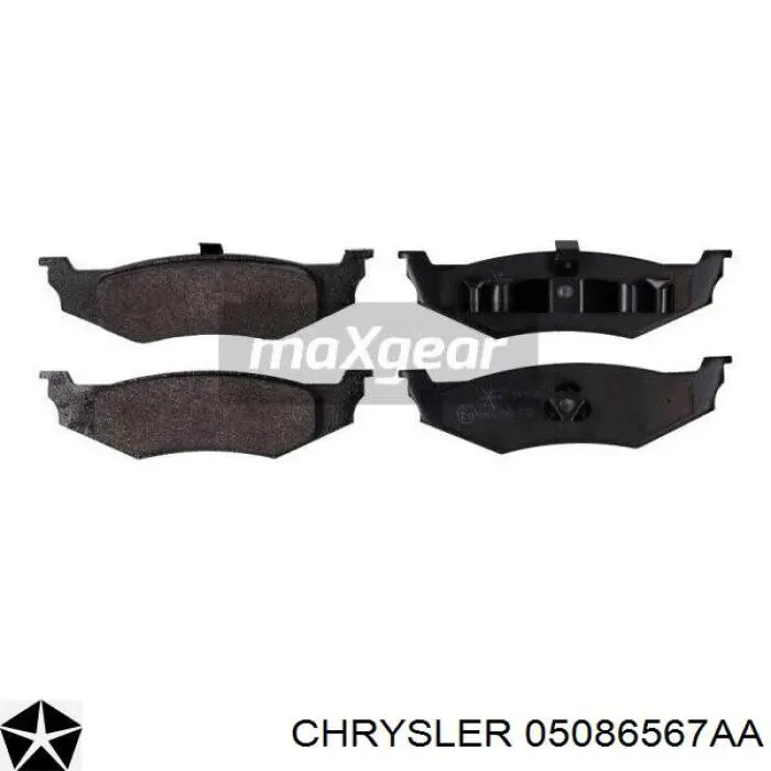 Колодки тормозные задние дисковые CHRYSLER 05086567AA