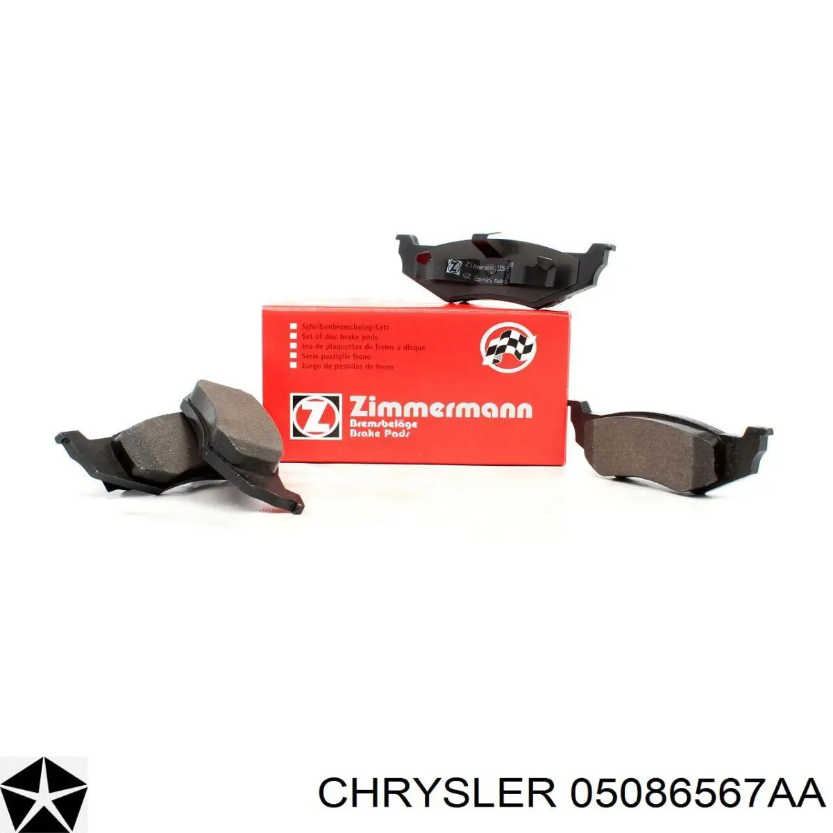 Купить 05086567AA Chrysler Колодки тормозные задние, дисковые