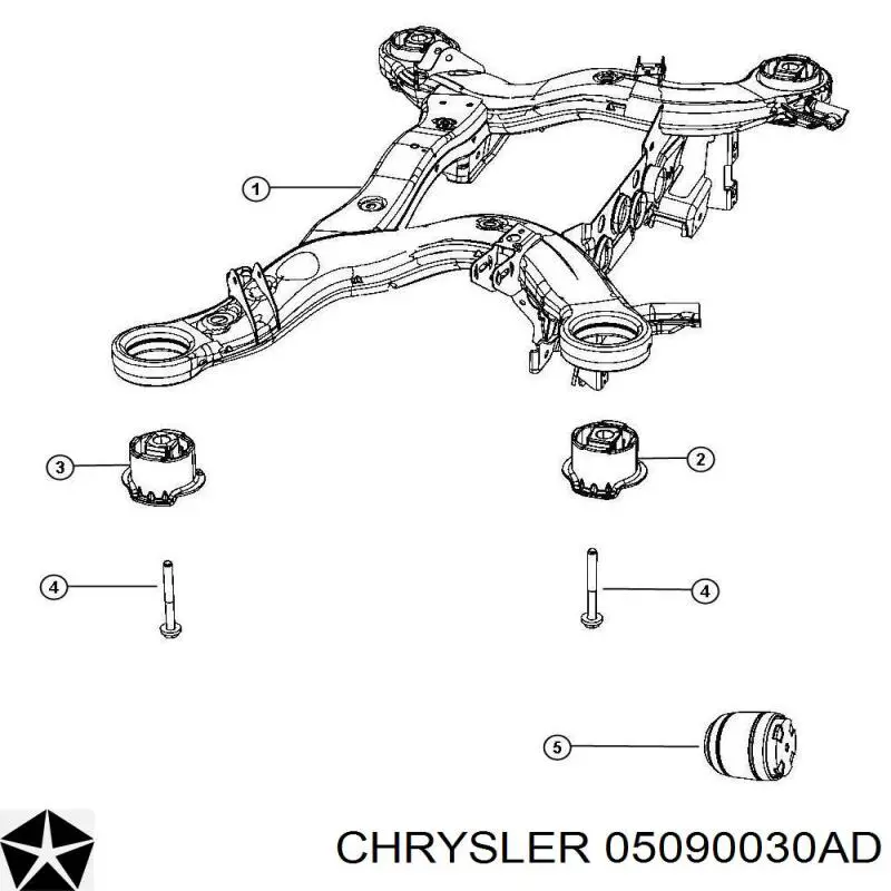 Bloco silencioso de viga traseira (de plataforma veicular) para Jeep Grand Cherokee (WK)
