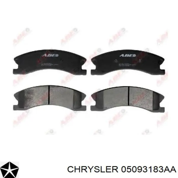 Передние тормозные колодки 05093183AA Chrysler