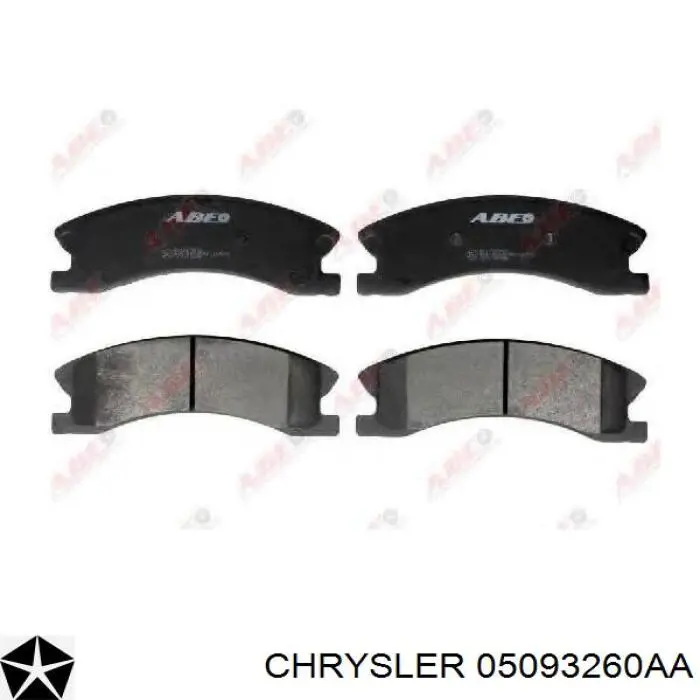 05093260AA Chrysler колодки тормозные передние дисковые