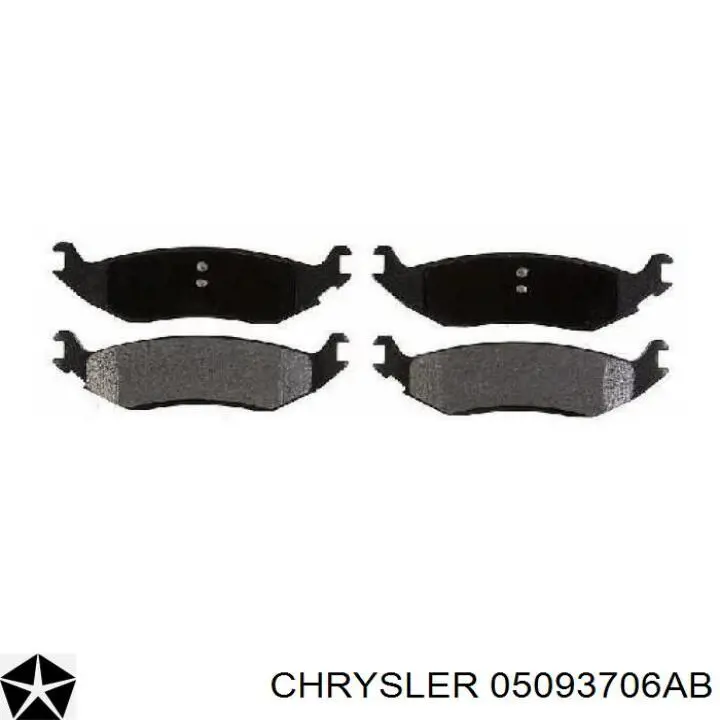 Купить 05093706AB Chrysler Колодки тормозные задние, дисковые
