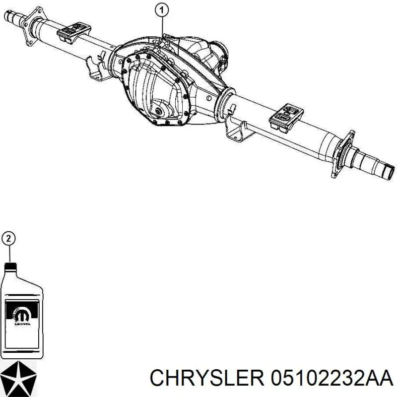  Масло трансмиссионное Chrysler Synthetic Gear Lubricant 75W-90 0.946 л (05102232AA)
