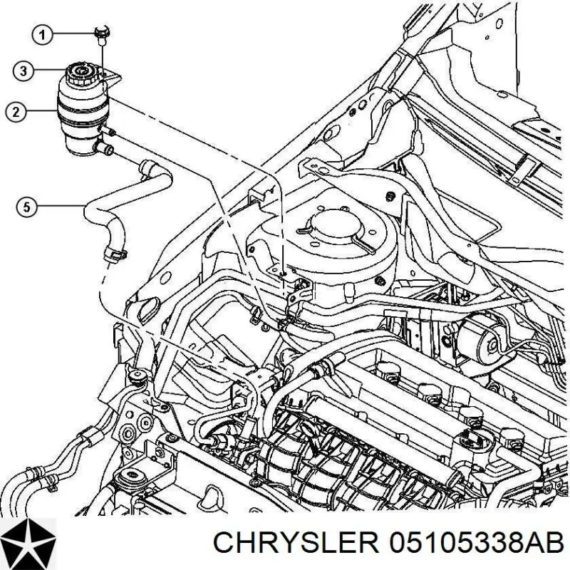 Бачок насоса ГУР Chrysler 05105338AB цена, от 5.19 USD