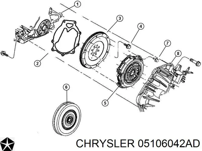 05106042AC Chrysler сцепление