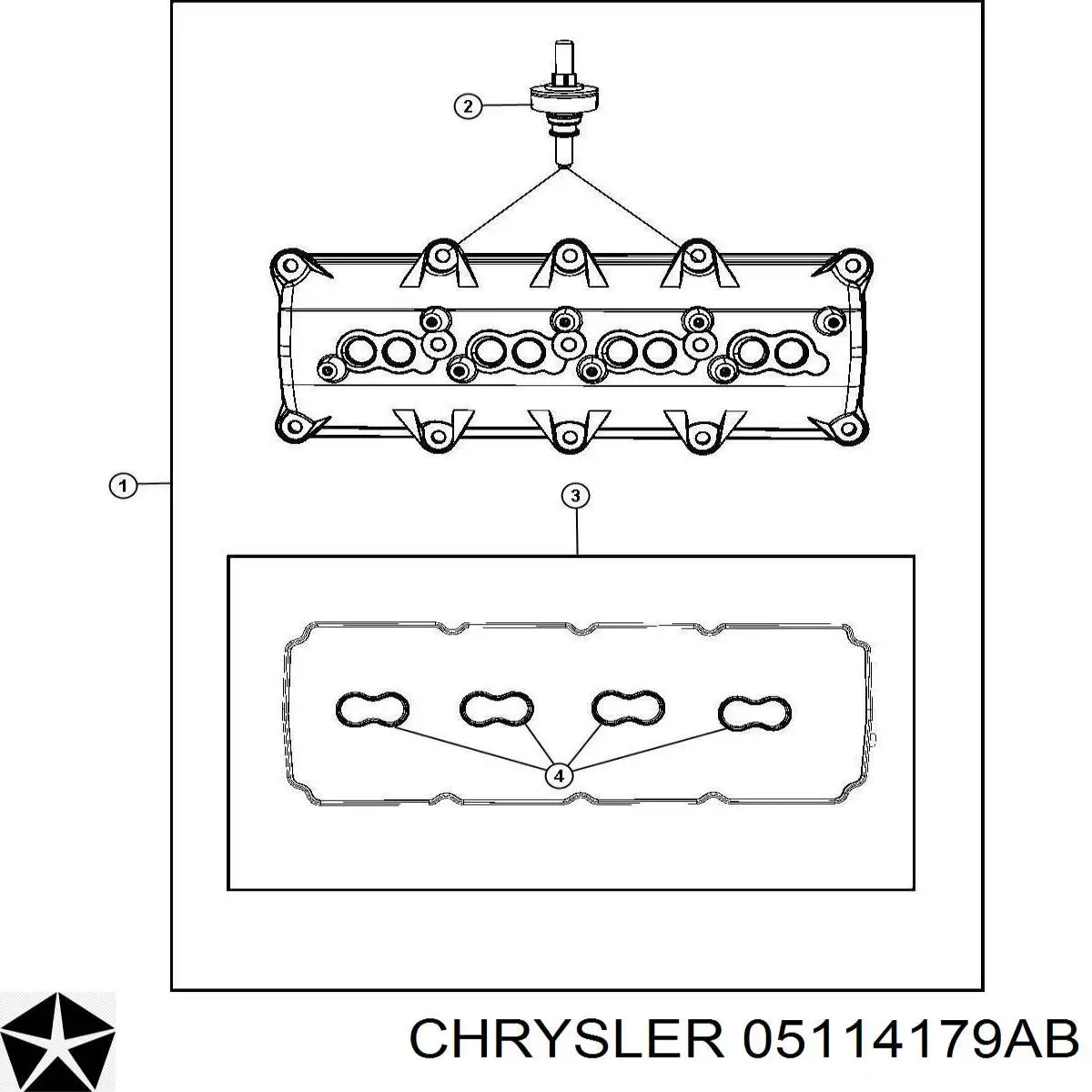 Прокладка клапанной крышки двигателя на Chrysler 300 C 