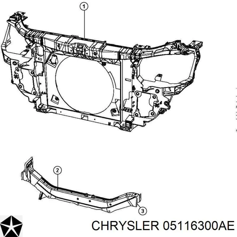 Рамка радиатора 05116300AE Chrysler