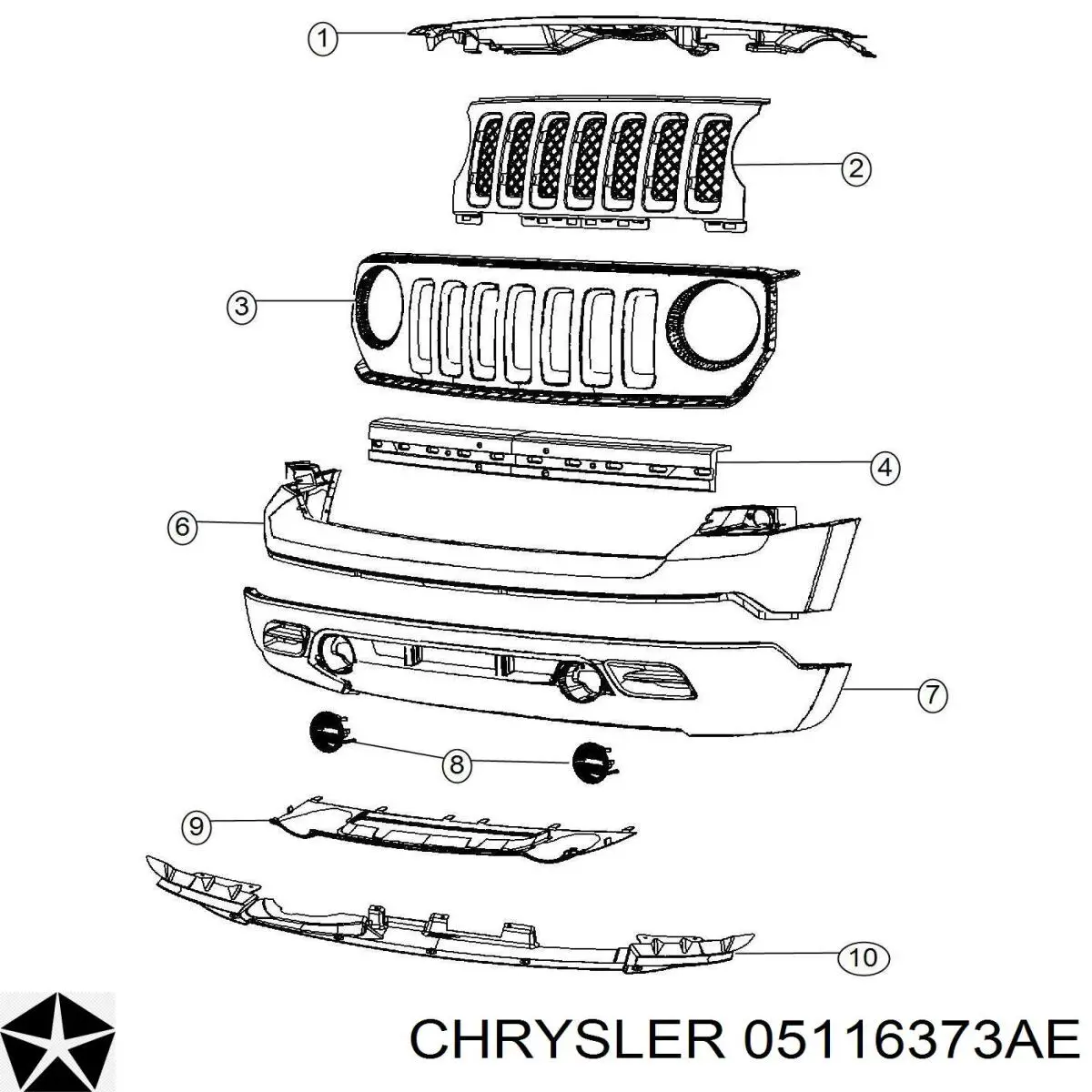 Усилитель переднего бампера K05116373AE Fiat/Alfa/Lancia