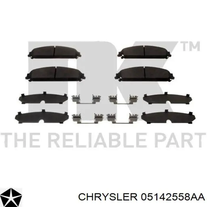 Тормозные колодки Chrysler 05142558AA