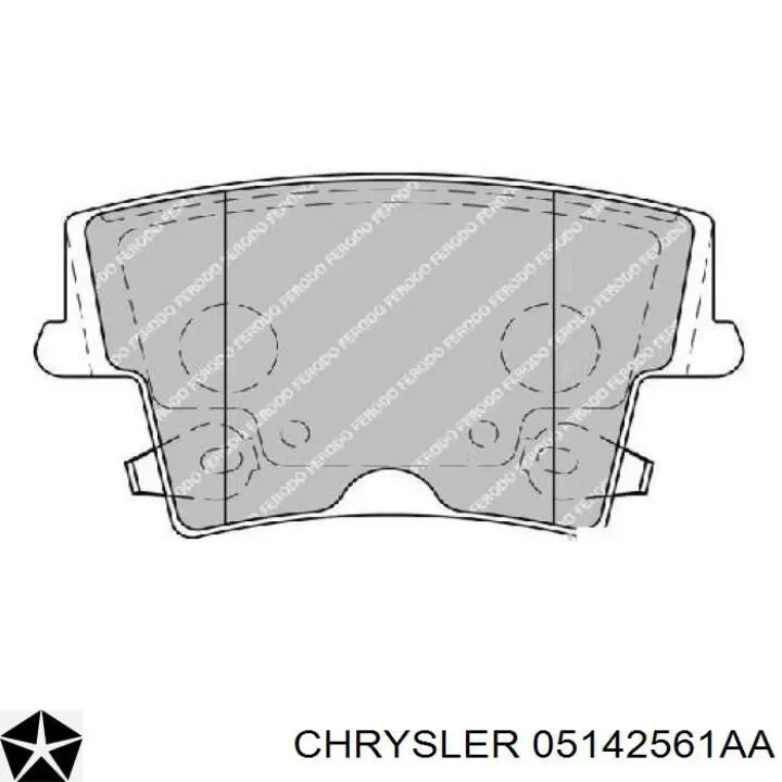Задние тормозные колодки 05142561AA Chrysler