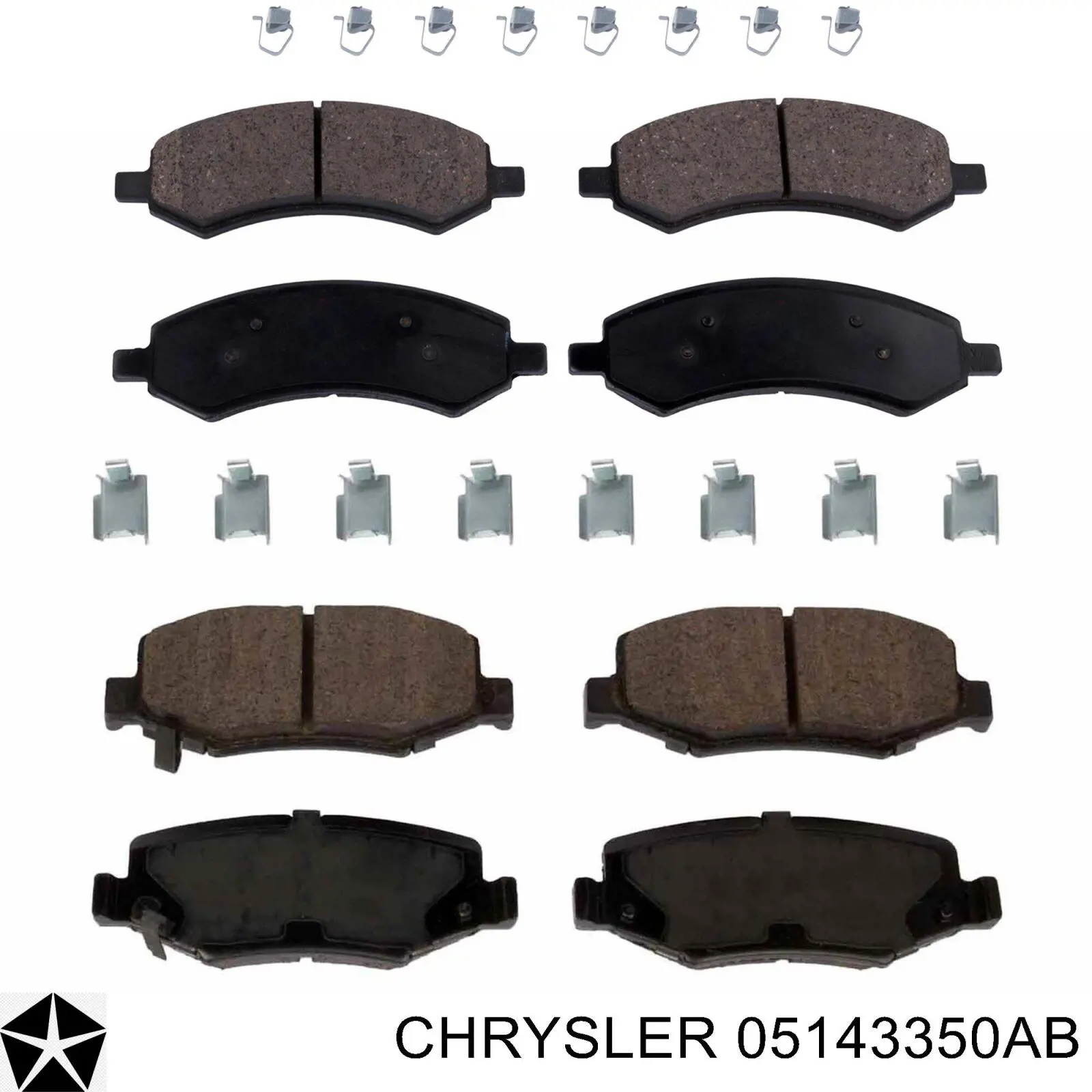 Передние тормозные колодки 05143350AB Chrysler