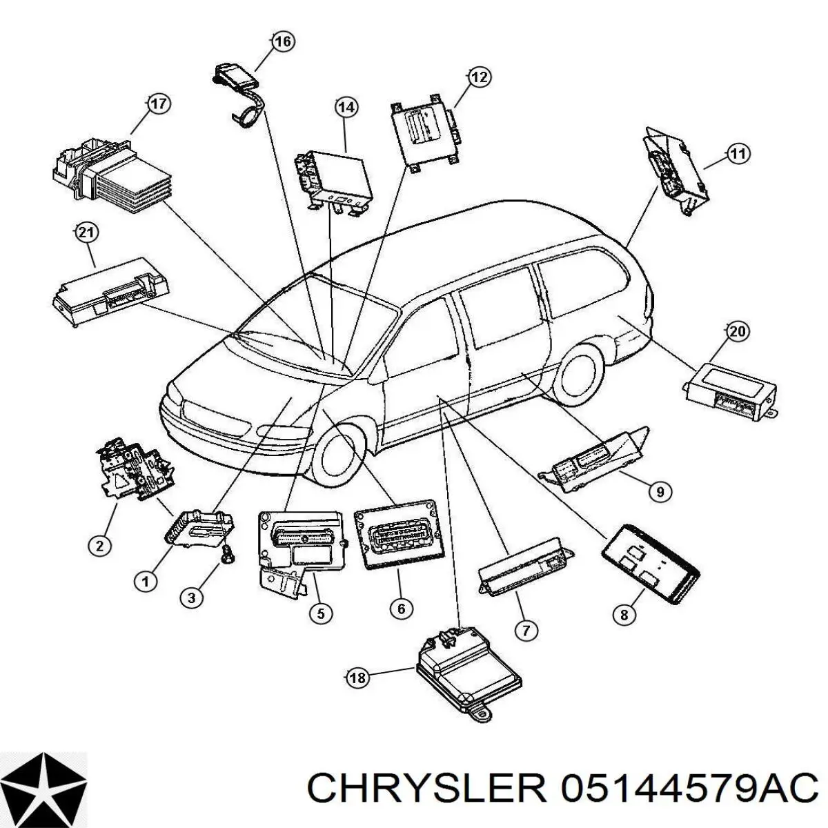 Купить 5144579AB Chrysler Электронный блок управления двигателем