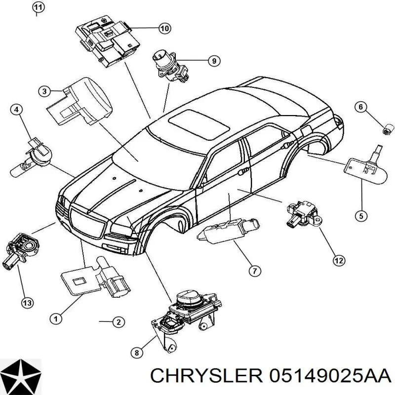 Датчик температуры окружающей среды на Chrysler Cirrus JA