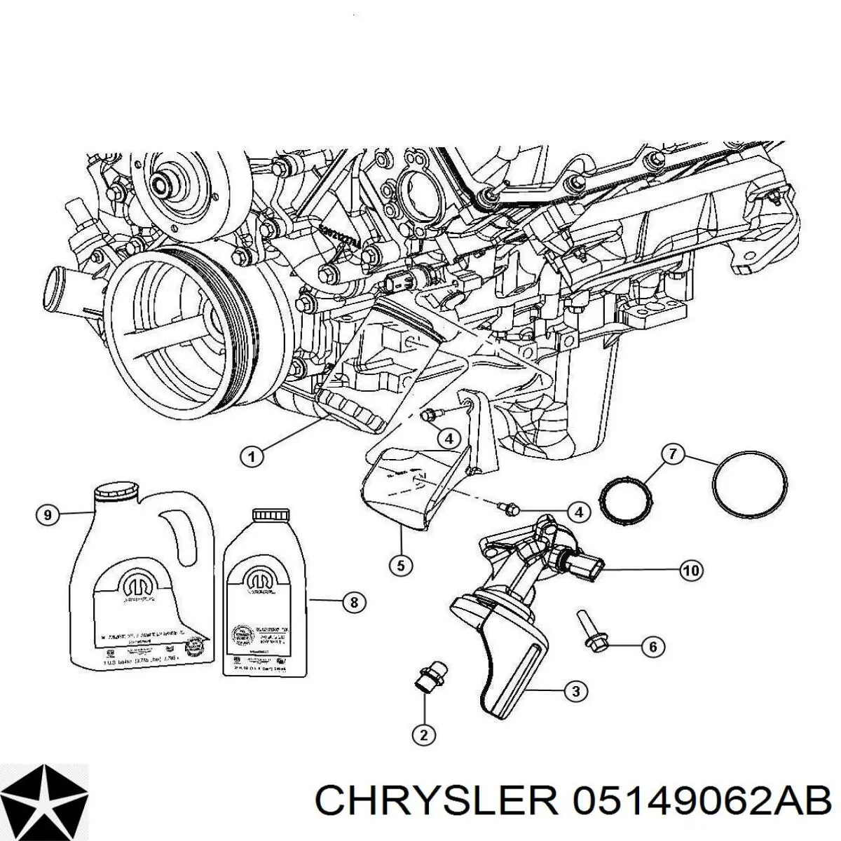Датчик давления масла 05149062AB Chrysler