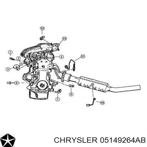 Купить K05149264AB Fiat/Alfa/Lancia Датчик температуры наружного воздуха
