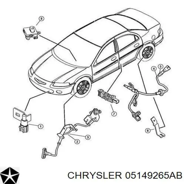 05149265AB Chrysler датчик температуры окружающей среды