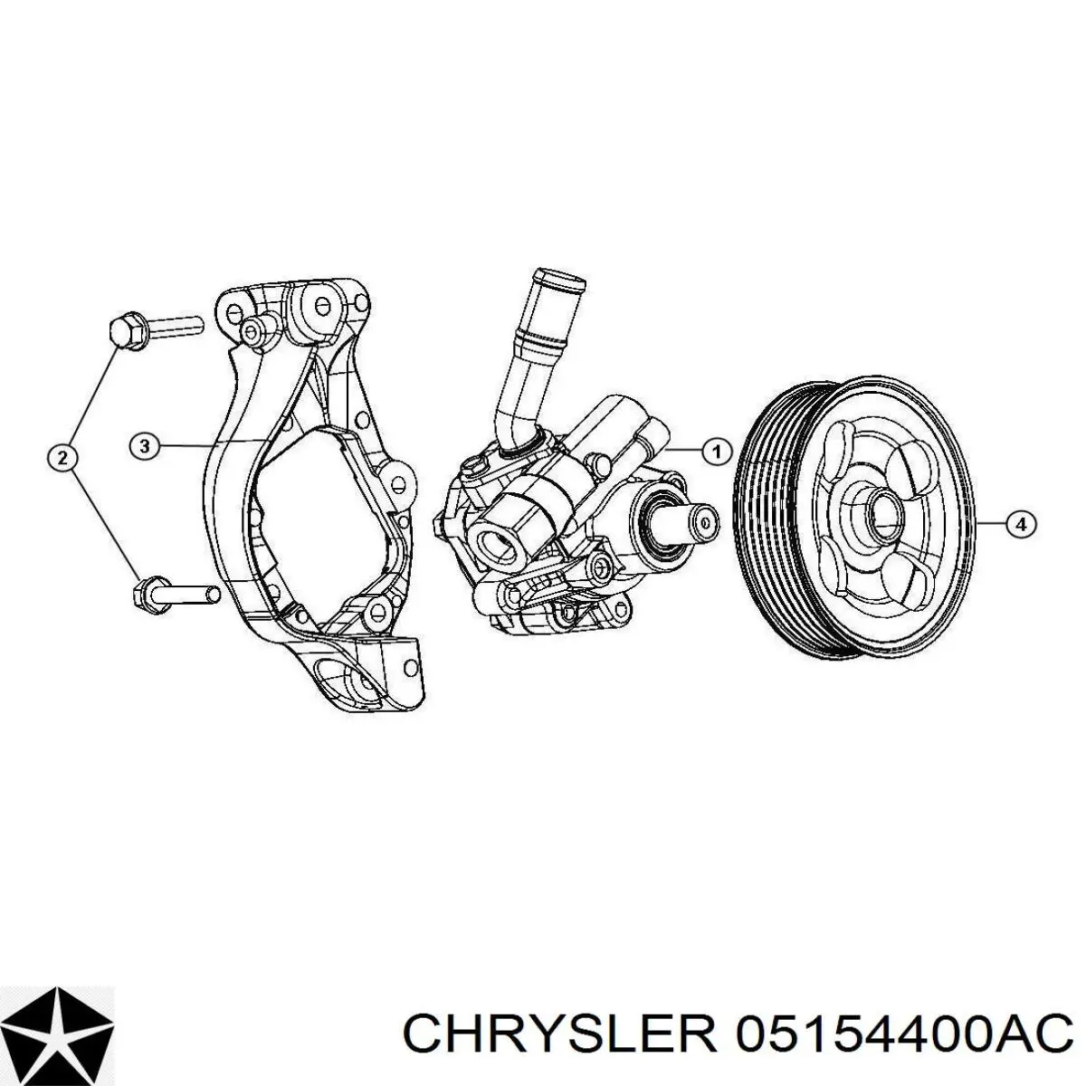 Купить 05154400AC Chrysler Насос рулевого управления