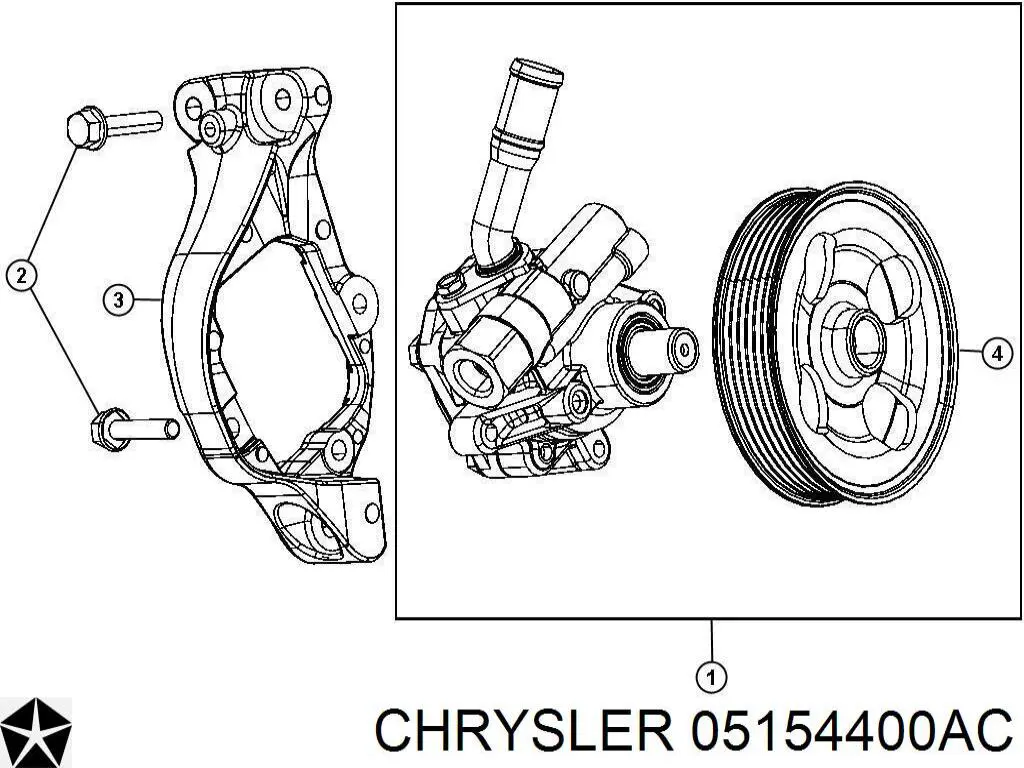 Насос гидравлики Chrysler 05154400AC цена, от 102.14 USD