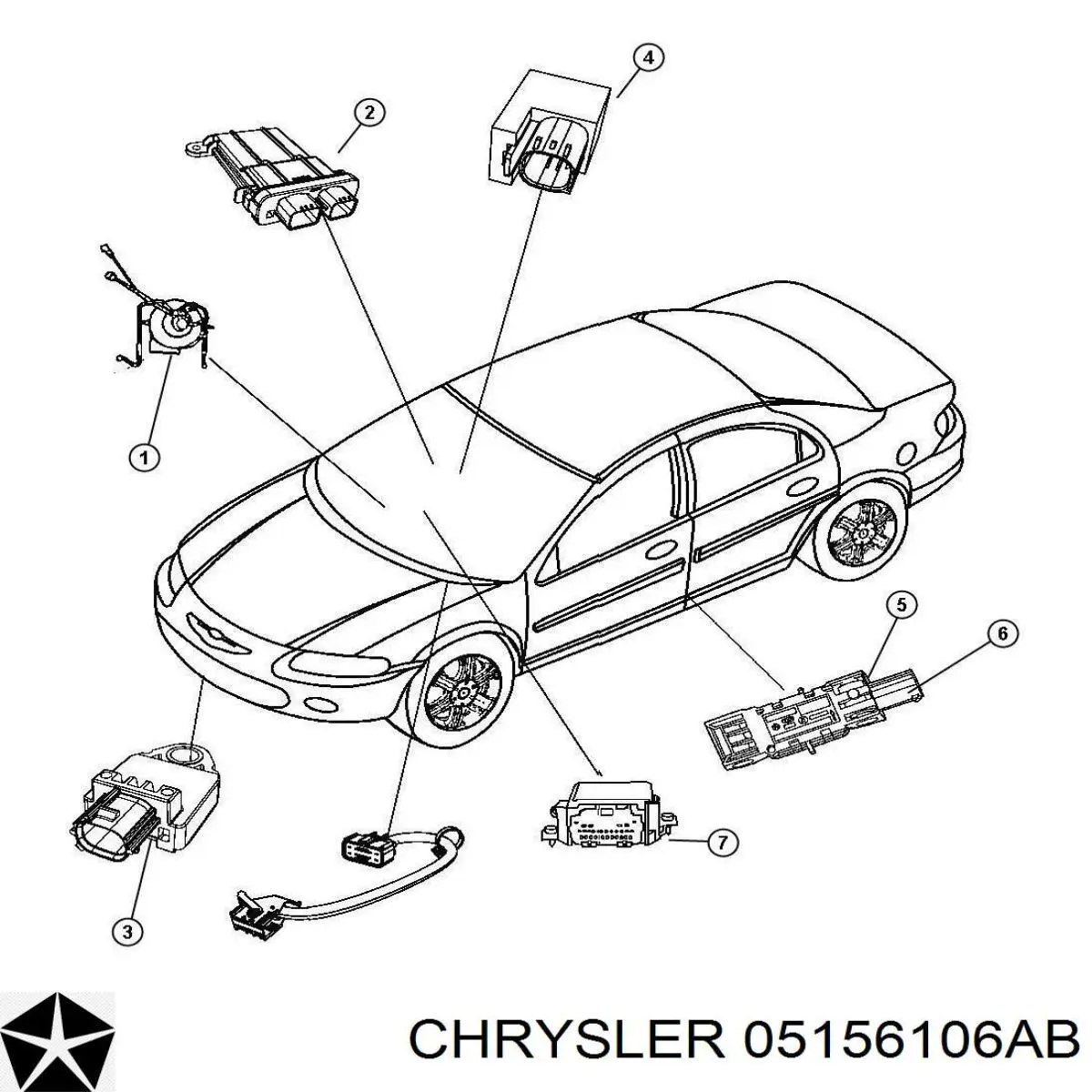 Шлейф руля 05156106AB Chrysler