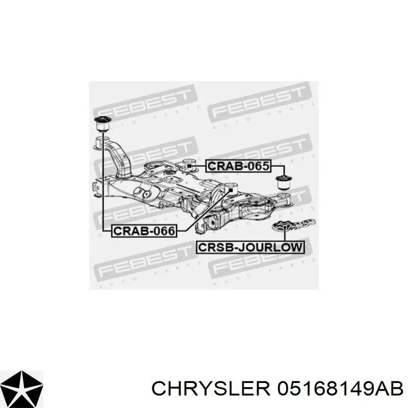 05168149AB Chrysler bloco silencioso (coxim de viga dianteira (de plataforma veicular))