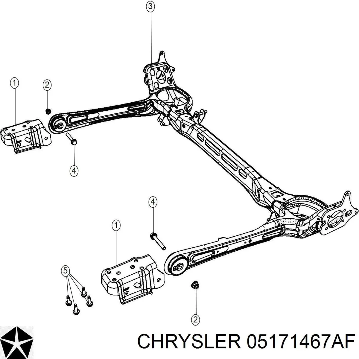 05171467AF Chrysler Подрамник задней подвески