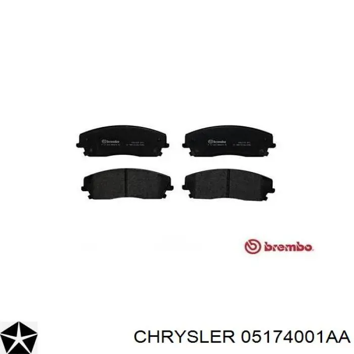 Передние тормозные колодки 05174001AA Chrysler