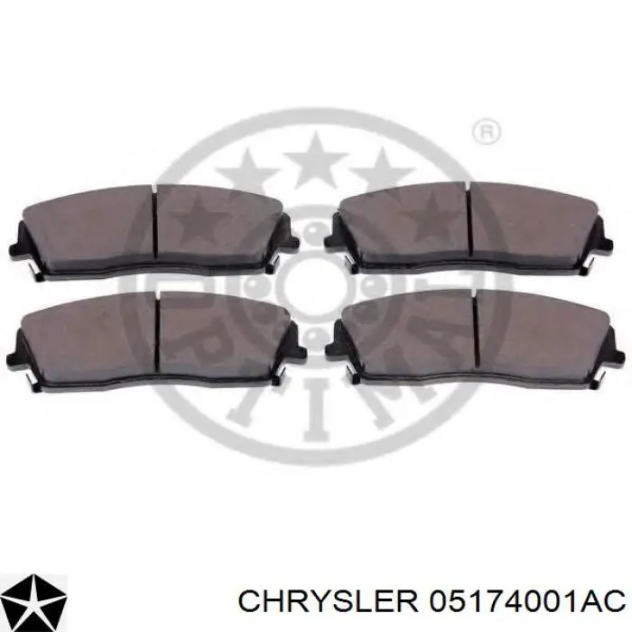 Передние тормозные колодки 05174001AC Chrysler