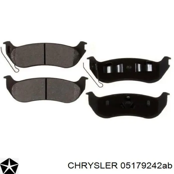 Колодки тормозные задние дисковые CHRYSLER 05179242AB