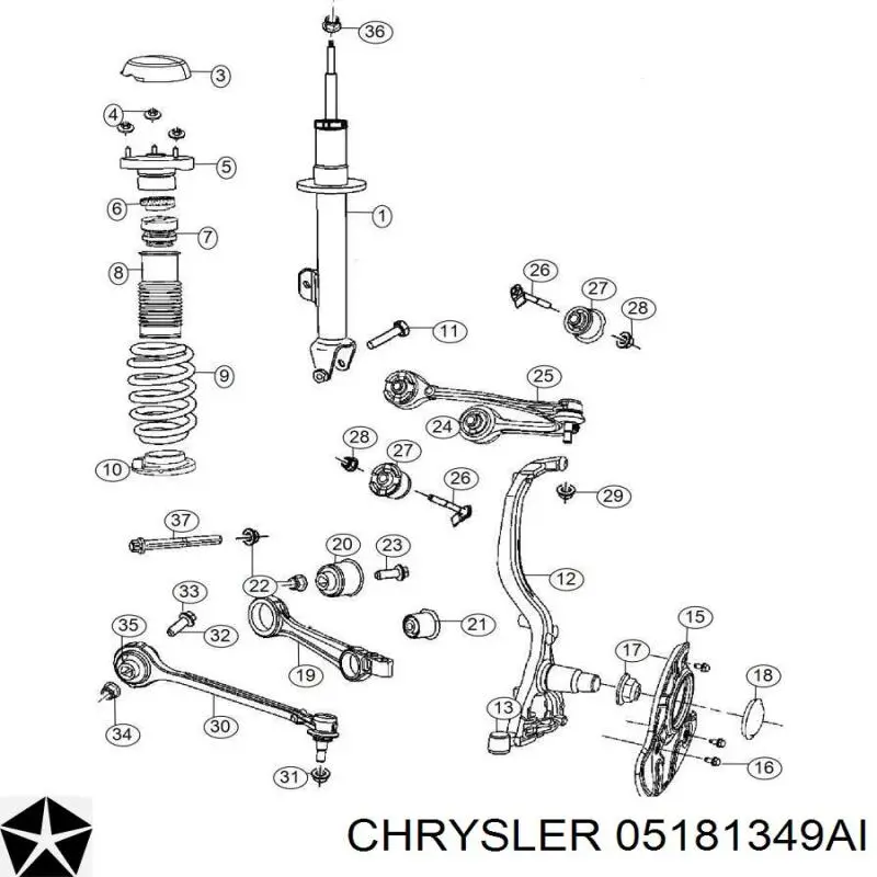 Амортизатор подвески передний левый Bilstein 24326438 цена, от 96.66 USD