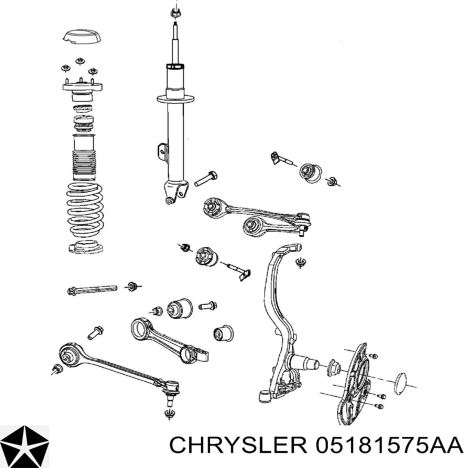 Опора стойки амортизатора переднего Chrysler 05181575AA цена, от 20.19 USD