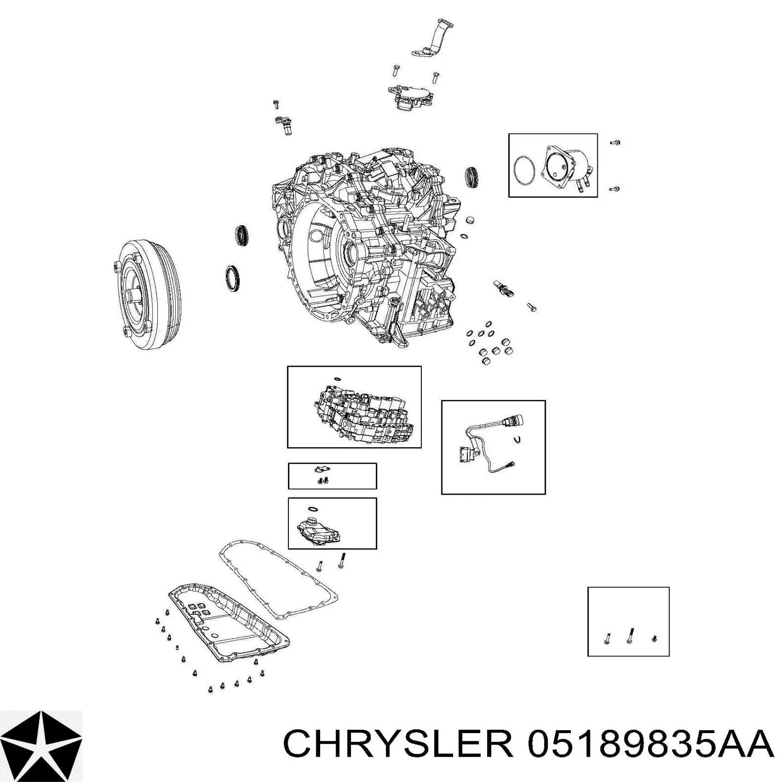Сальник АКПП/КПП (выходного/вторичного вала) 05189989AA Chrysler