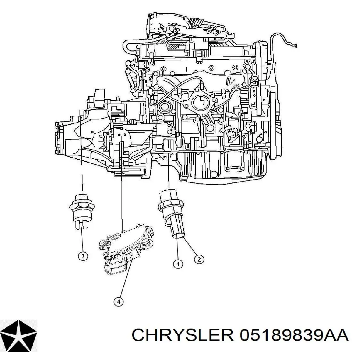 05189839AA Chrysler датчик положения селектора акпп