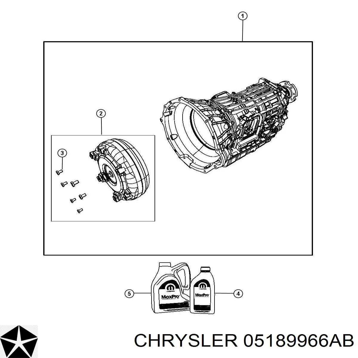 Трансмиссионное масло 05189966AB Chrysler