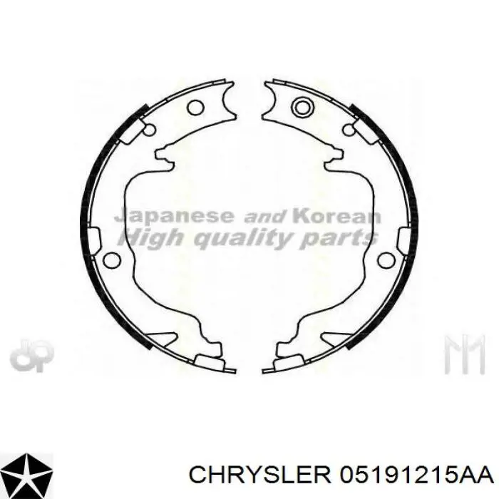 05191215AA Chrysler колодки ручника (стояночного тормоза)