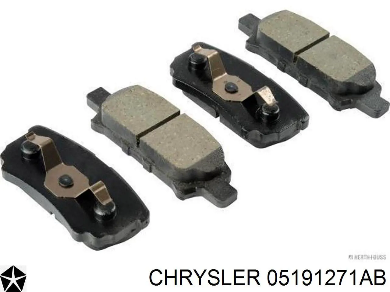 Купить 05191271AB Chrysler Колодки тормозные задние, дисковые