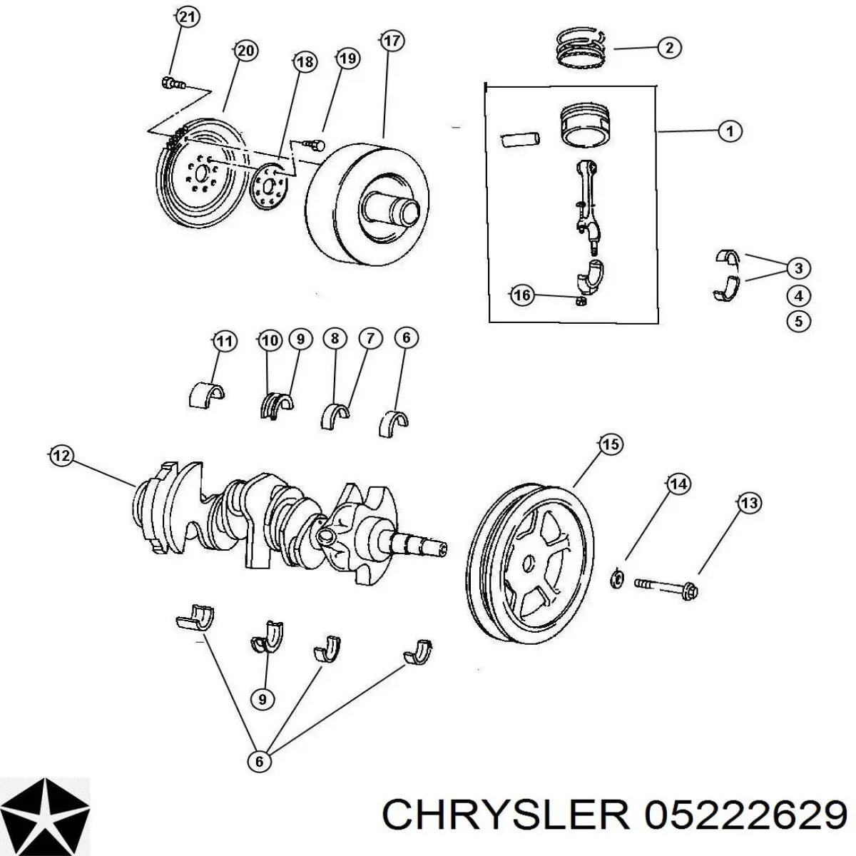 Купить 05222629 Chrysler Насос маслозакачивающий