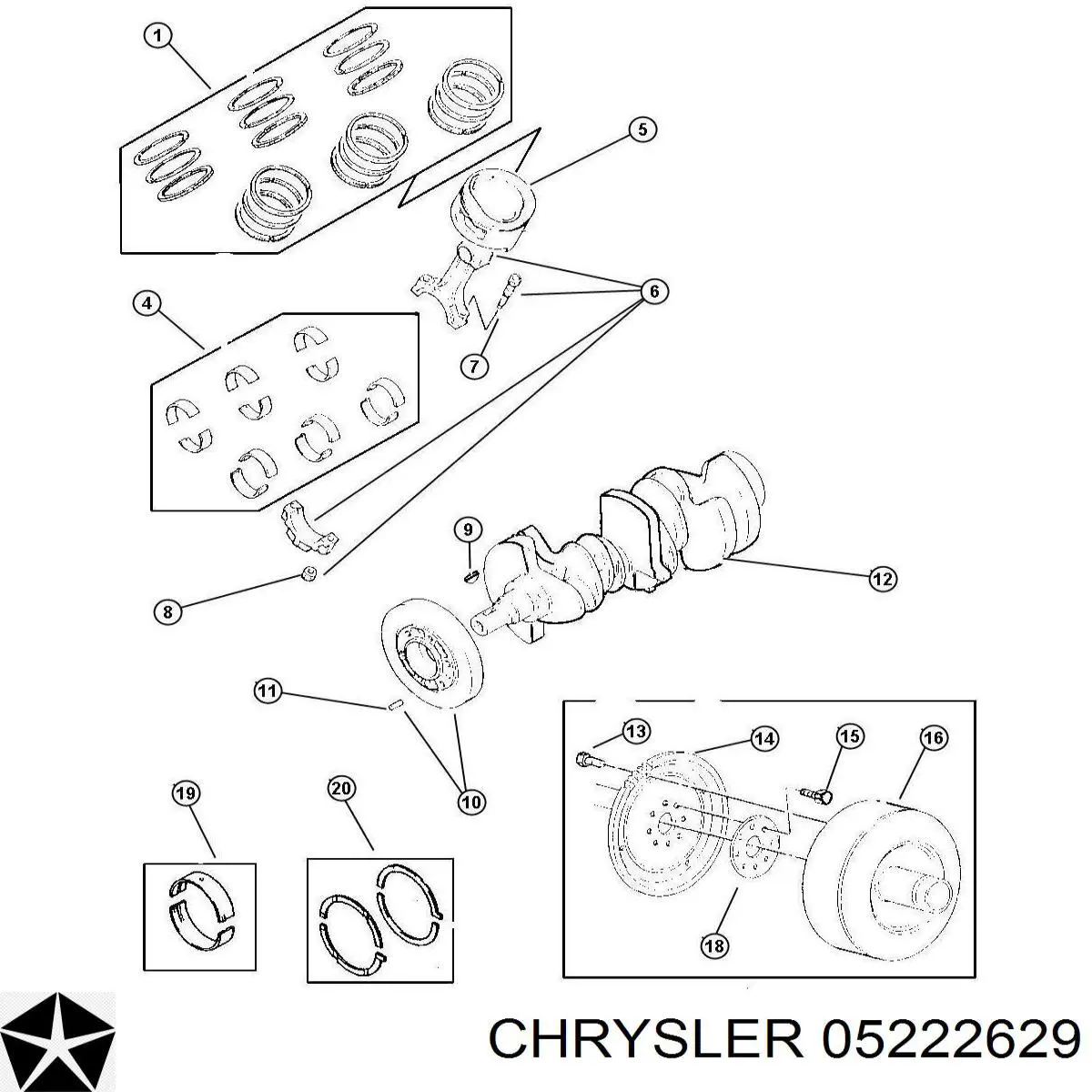 Масляный насос 5222629 Chrysler