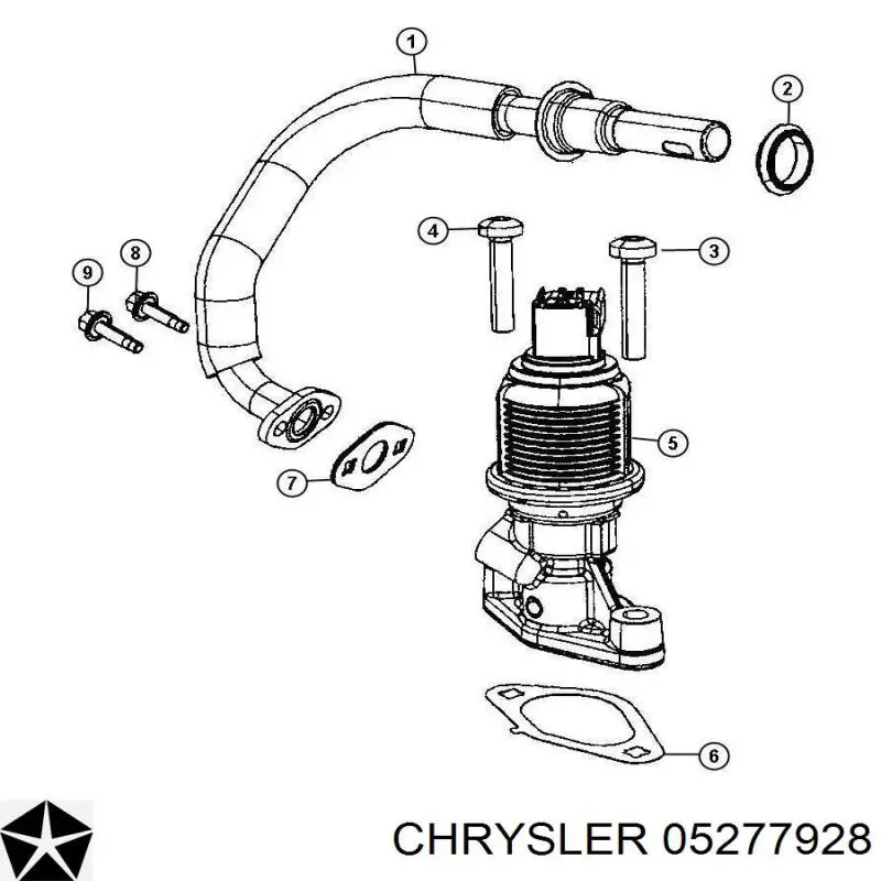 Купить 05277928 Chrysler Прокладка EGR-клапана рециркуляции