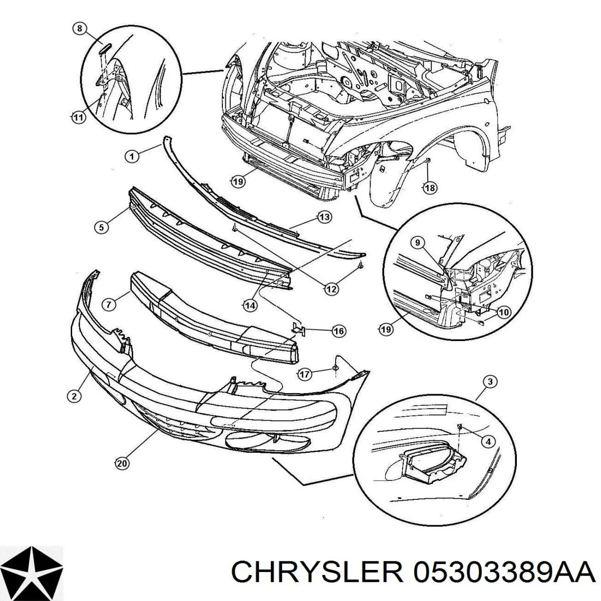 05303389AA Chrysler 