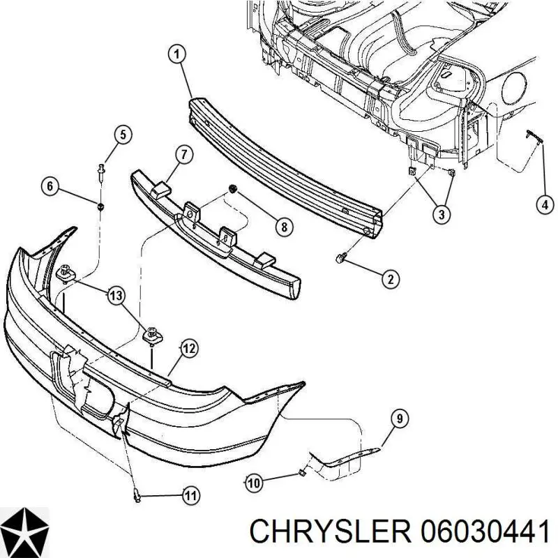 Пистон крепления заднего бампера 4813977 Opel
