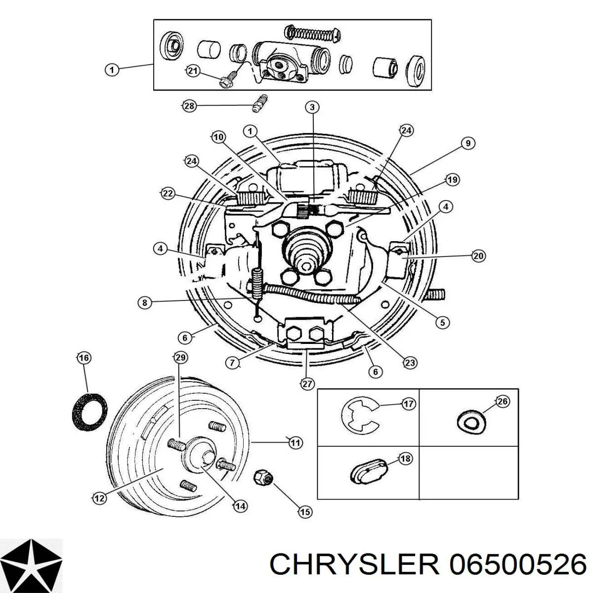 Гайка крепления колеса Chrysler 06500526 цена, от 1.48 USD