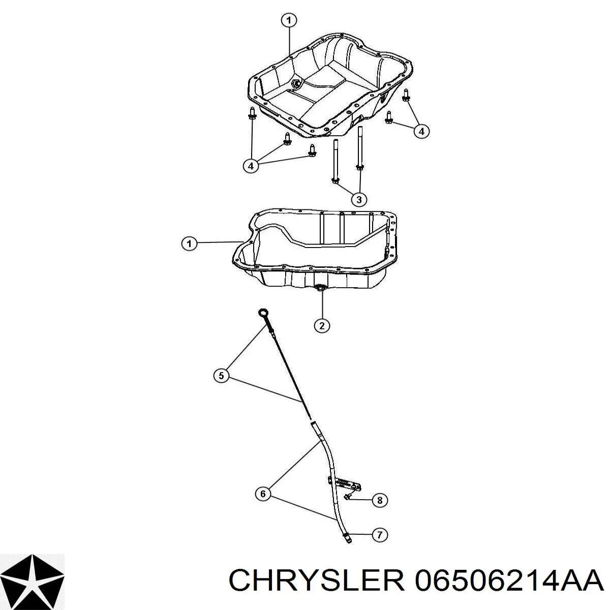 06506214AA Chrysler пробка поддона двигателя